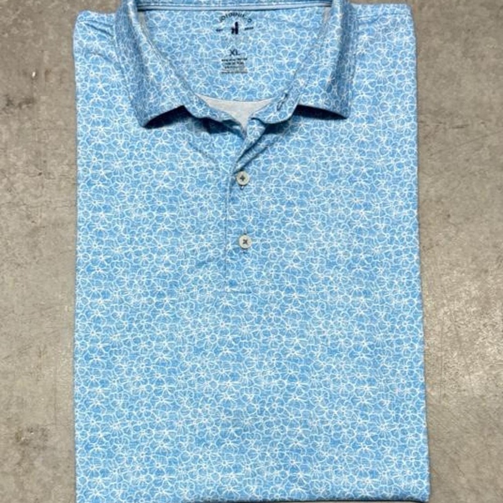 Johnnie O Men's Top Shelf Floral Pattern Performance Golf Polo  Sz XL